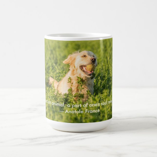 Golden Retriever with Quote Coffee Mug (Center)