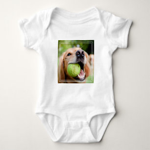 Golden Retriever With Tennis Ball Baby Bodysuit