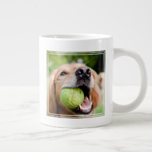 Golden Retriever With Tennis Ball Large Coffee Mug
