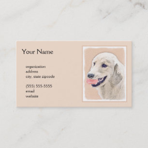 Golden Retriever with Tennis Ball Painting Dog Art Business Card