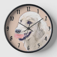 Golden Retriever with Tennis Ball Painting Dog Art
