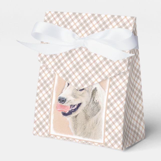 Golden Retriever with Tennis Ball Painting Dog Art Favour Box (Front Side)