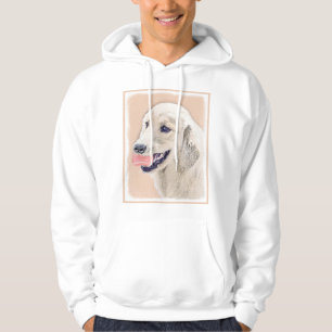 Golden Retriever with Tennis Ball Painting Dog Art Hoodie