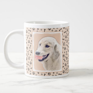 Golden Retriever with Tennis Ball Painting Dog Art Large Coffee Mug