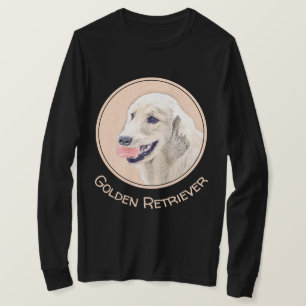 Golden Retriever with Tennis Ball Painting Dog Art T-Shirt