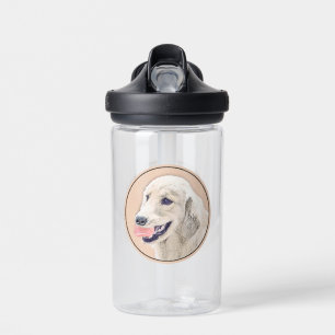 Golden Retriever with Tennis Ball Painting Dog Art Water Bottle