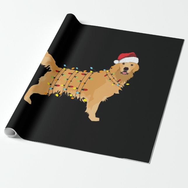 Golden Retriever Wrapping Paper (Unrolled)