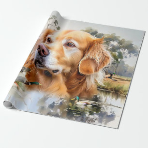 Golden Retriever Wrapping Paper
