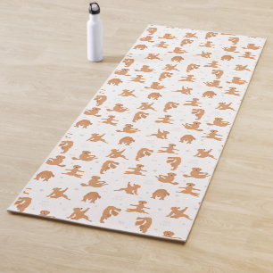 Golden retriever yoga pose mat