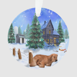 Golden Retriever Yogi Christmas Ornament