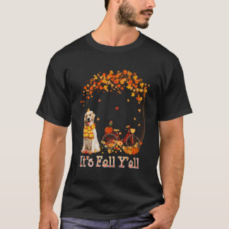 Golden Retrieverautumn Fall Pumpkin Truck Mappe Th T-Shirt