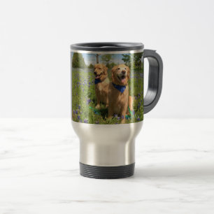 Golden Retrievers Bluebonnet Mug