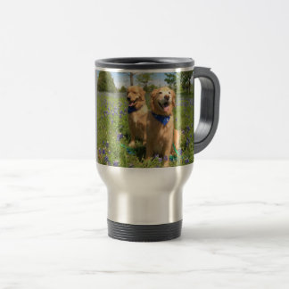 Golden Retrievers Bluebonnet Mug