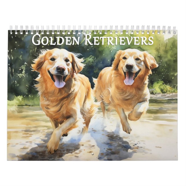 Golden Retrievers Calendar, any year Calendar (Cover)