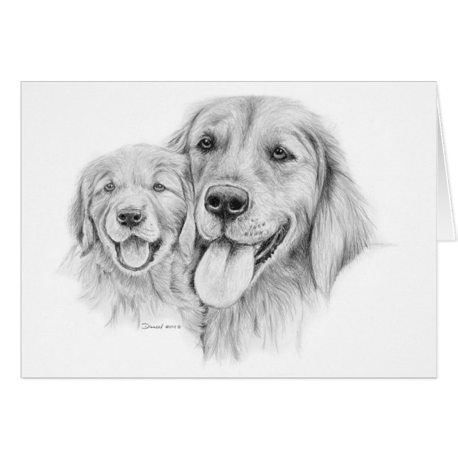 Golden Retrievers Card (Front Horizontal)