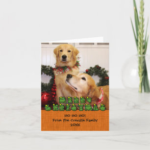 Golden Retrievers Christmas Photocard Holiday Card