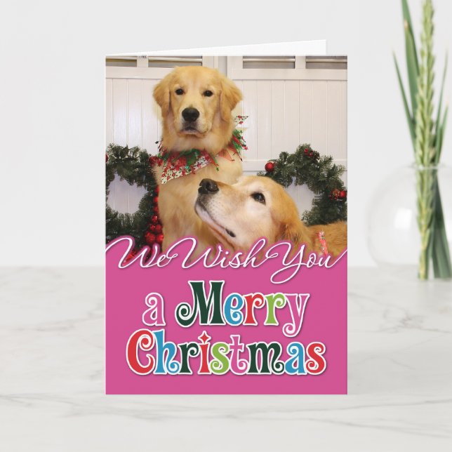 Golden Retrievers Christmas Photocard Holiday Card (Front)