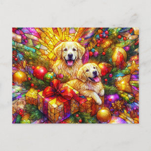 GOLDEN RETRIEVER'S CHRISTMAS ~ Postcard ~