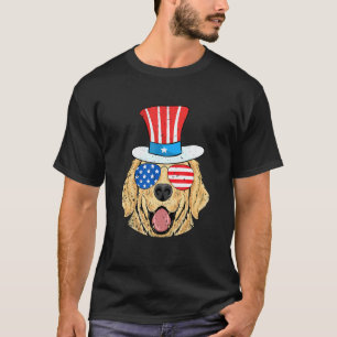 Golden Retrievers Dog 4th Of July Men Women Usa Fl T-Shirt
