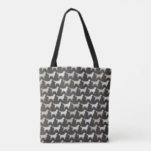 Golden Retrievers   Dog Silhouettes Patterned Tote Bag