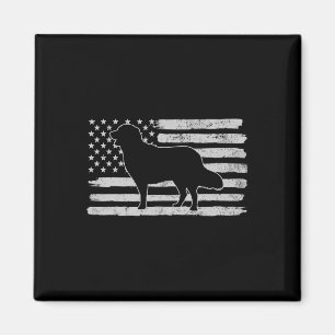 Golden Retrievers Dog Usa Flag 4th Of July Magnet