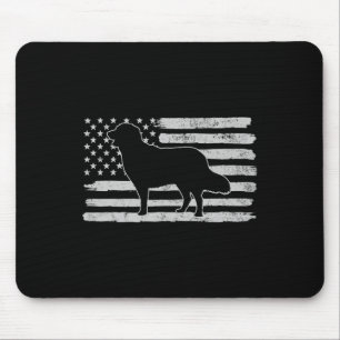 Golden Retrievers Dog Usa Flag 4th Of July Mouse Mat