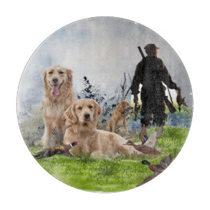  Golden Retrievers - Excellent hunting dogs  Cutting Board