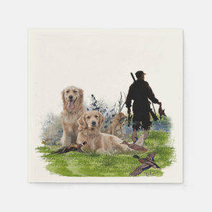 Golden Retrievers - Excellent hunting dogs    Napkin