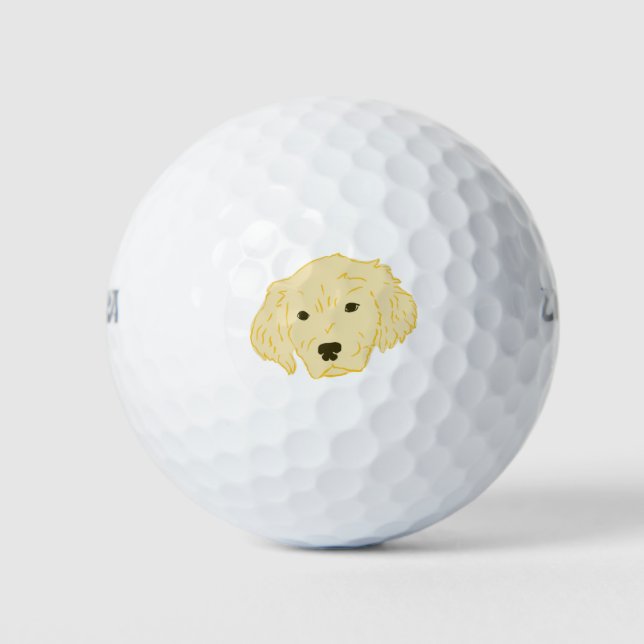 Golden Retrievers. Golden Lab golf balls (Front)