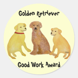 Golden Retrievers Good Work Stickers