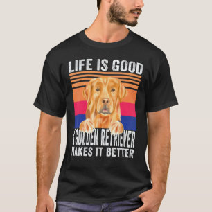 Golden Retrievers Makes Your Life Good Vintage T-Shirt
