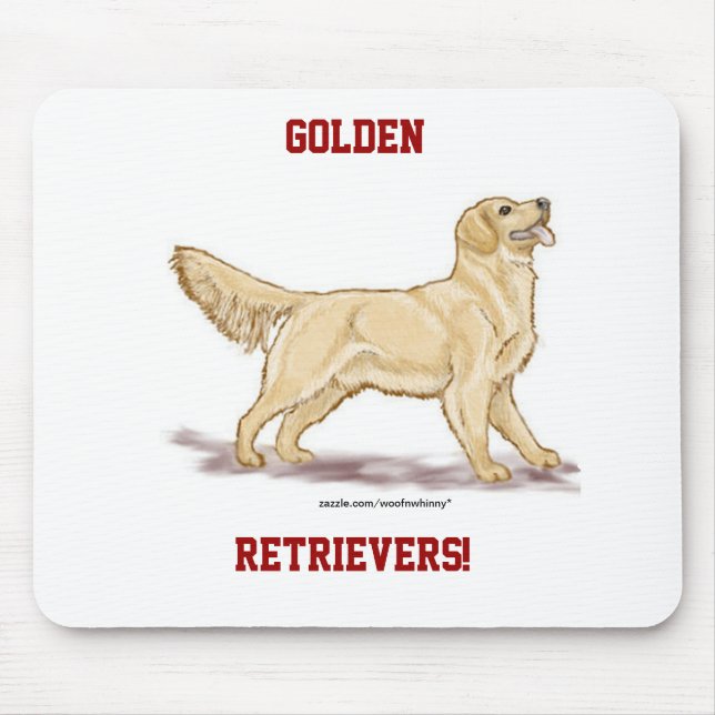 Golden Retrievers! Mouse Mat (Front)