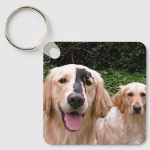 Golden Retrievers Peter Fox and Mum Keychain