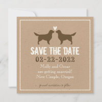 Golden Retrievers Wedding Save the Date