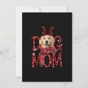Golden Retriver Dog Mum Buffalo Xmas Reindeer Chri Invitation