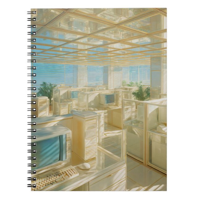 Golden Retro Office Dream Notebook (Front)