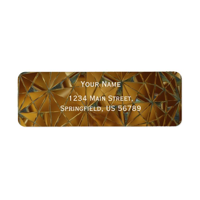 golden return address label (Front)