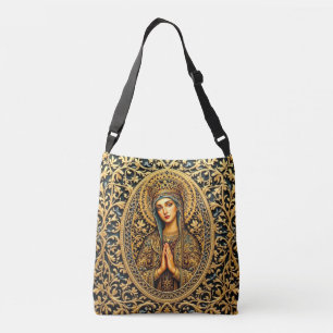 Golden Reverence Virgin Mary Crossbody Bag
