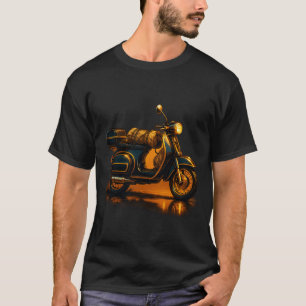 Golden Ride – Vintage Motorcycle T-Shirt for Biker