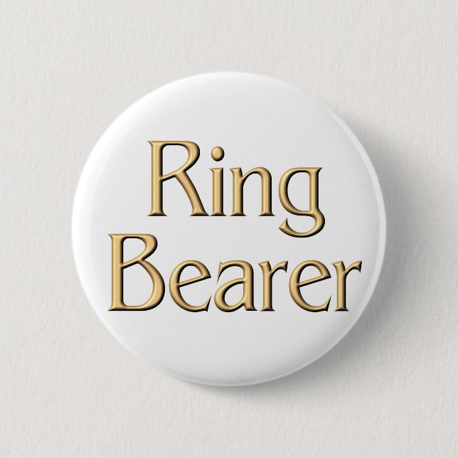 Golden Ring Bearer button (Front)
