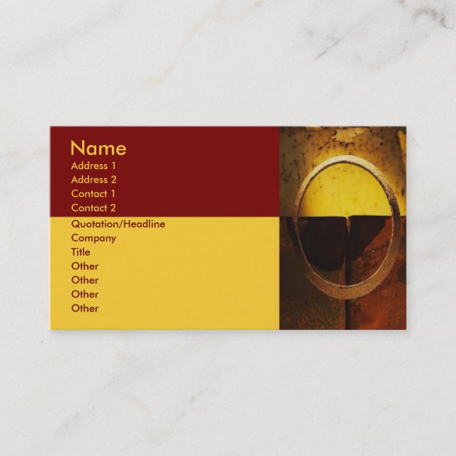 Golden Ring Business Card (Front)