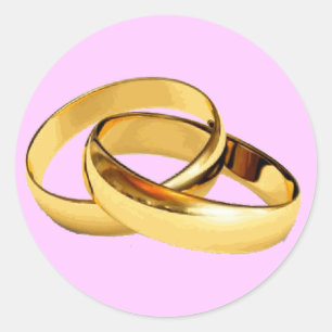 Golden Rings Wedding Invitations Envelope Seals
