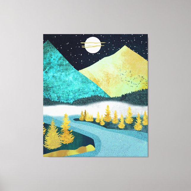 Golden River Canvas Print (Front)