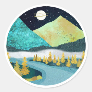 Golden River Classic Round Sticker