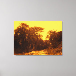 Golden River Gallery Forest Vintage Tropical Lands Canvas Print