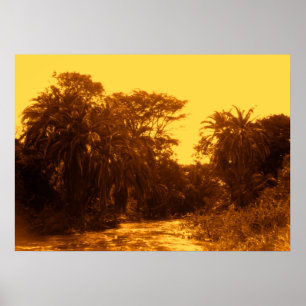 Golden River Gallery Forest Vintage Tropical Lands Poster