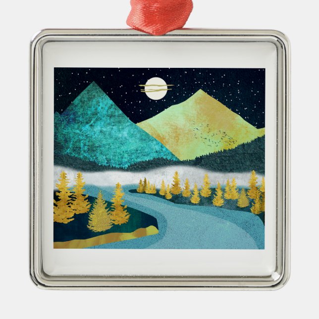 Golden River Metal Tree Decoration (Front)