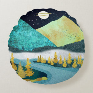 Golden River Round Cushion