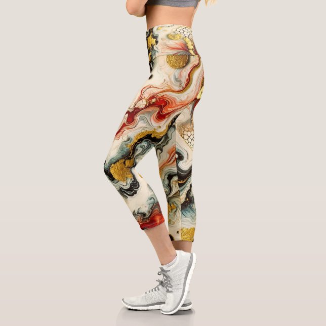 Golden rivers capri leggings (Left)