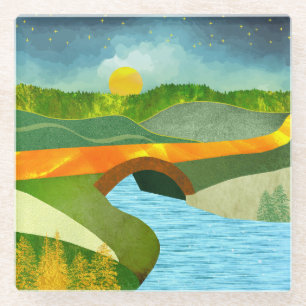 Golden Road Glass Coaster